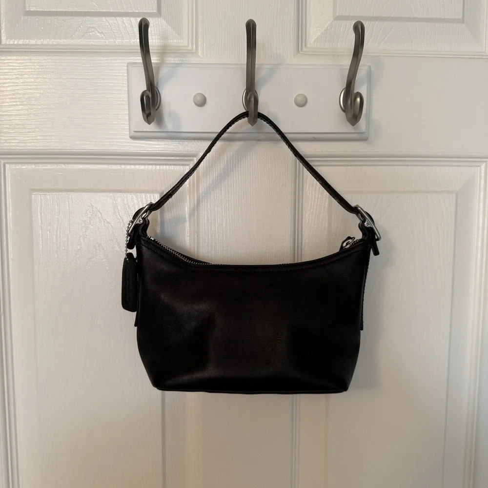 Coach Black Leather Hobo Shoulder Bag - Picture 12 of 14